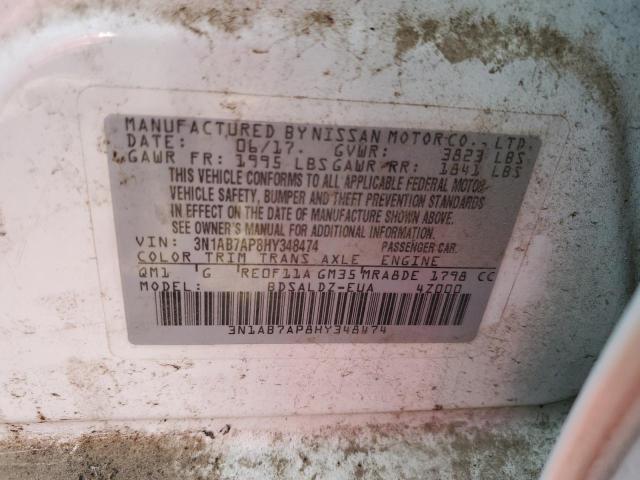 Photo 10 from auction – 2017 NISSAN SENTRA S with VIN 3N1AB7AP8HY348474