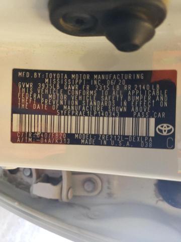 Photo 10 from auction – 2020 TOYOTA COROLLA LE with VIN 5YFEPRAE1LP140343