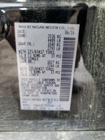 Photo 10 from auction – 2016 NISSAN ROGUE S with VIN 5N1AT2MT0GC876132