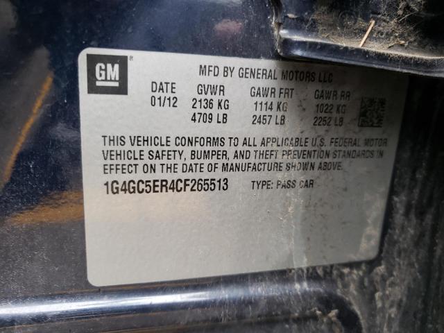 Photo 10 from auction – 2012 BUICK LACROSSE with VIN 1G4GC5ER4CF265513
