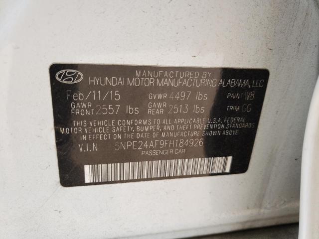 Photo 10 from auction – 2015 HYUNDAI SONATA SE with VIN 5NPE24AF9FH184926