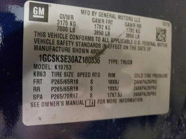 Photo 10 from auction – 2010 CHEVROLET SILVERADO with VIN 1GCSKSE30AZ180336
