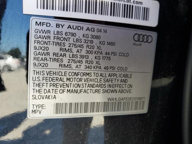 Photo 10 from auction – 2014 AUDI Q7 PREMIUM with VIN WA1LGAFE0ED019871