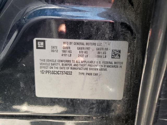 Photo 10 from auction – 2012 CHEVROLET CRUZE with VIN 1G1PF5SC3C7374222