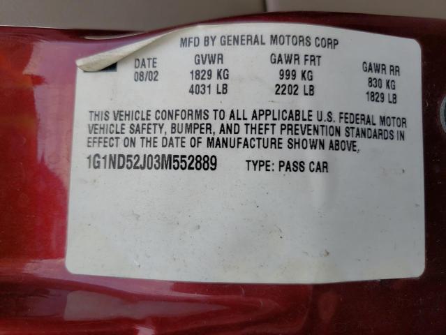Photo 10 from auction – 2003 CHEVROLET MALIBU with VIN 1G1ND52J03M552889