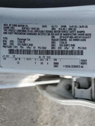Photo 10 from auction – 2014 FORD FIESTA SE with VIN 3FADP4BJ4EM102437