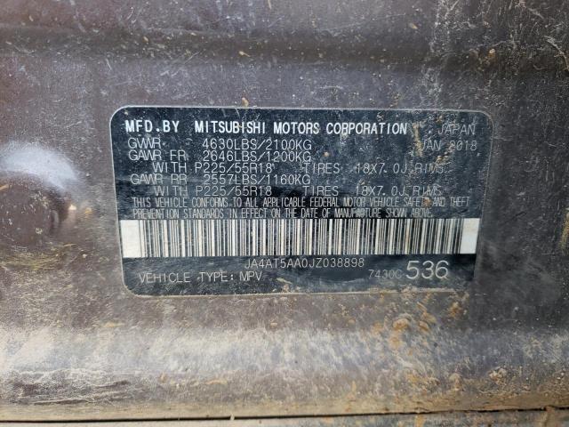 Photo 10 from auction – 2018 MITSUBISHI ECLIPSE CR with VIN JA4AT5AA0JZ038898