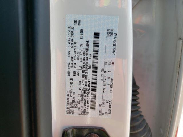 Photo 10 from auction – 2016 FORD F150 SUPER with VIN 1FTFW1EF7GFD49241