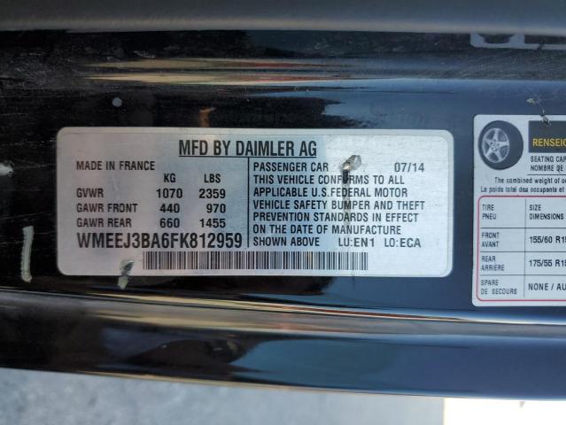 Photo 10 from auction – 2015 SMART FORTWO PUR with VIN WMEEJ3BA6FK812959