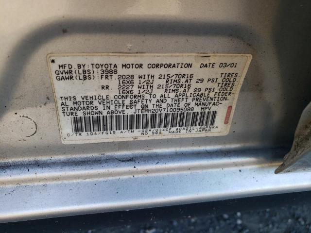 Photo 10 from auction – 2001 TOYOTA RAV4 with VIN JTEHH20V710095088