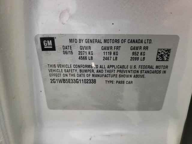 Photo 10 from auction – 2016 CHEVROLET IMPALA LIM with VIN 2G1WB5E33G1102338