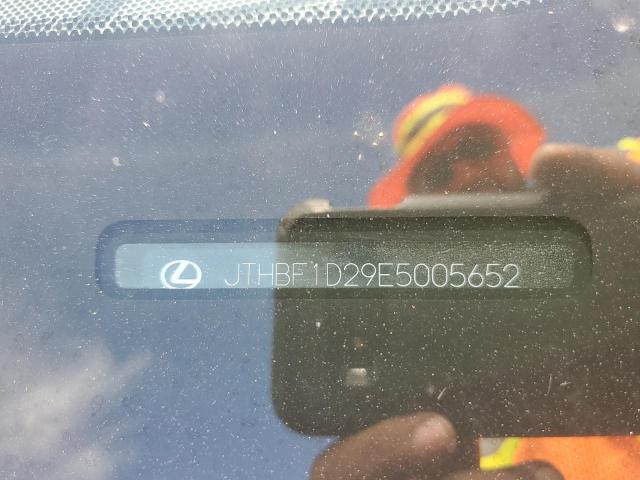 Photo 10 from auction – 2014 LEXUS IS 250 with VIN JTHBF1D29E5005652