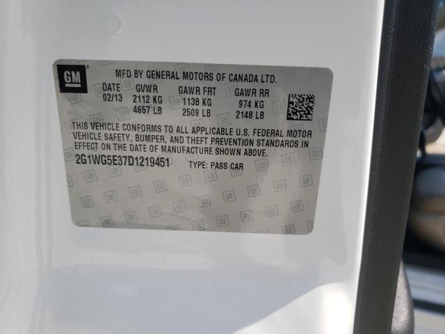 Photo 10 from auction – 2013 CHEVROLET IMPALA LT with VIN 2G1WG5E37D1219451
