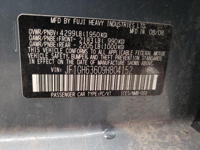 Photo 10 from auction – 2009 SUBARU IMPREZA OU with VIN JF1GH63609H804152
