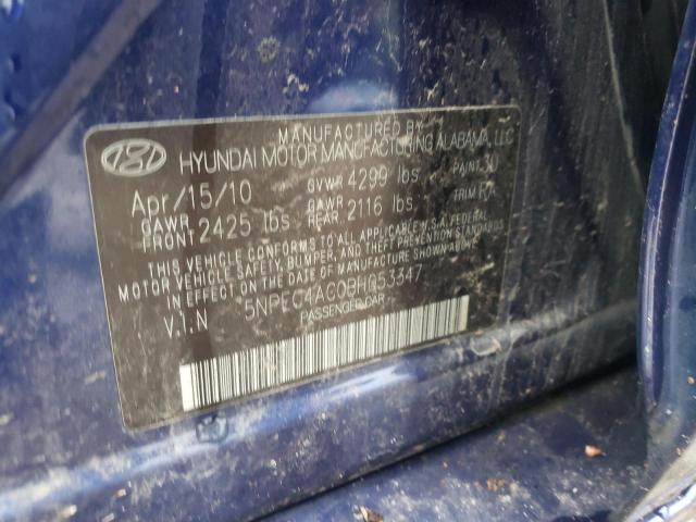 Photo 10 from auction – 2011 HYUNDAI SONATA SE with VIN 5NPEC4AC0BH053347