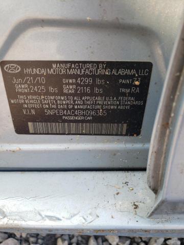 Photo 10 from auction – 2011 HYUNDAI SONATA GLS with VIN 5NPEB4AC4BH096365