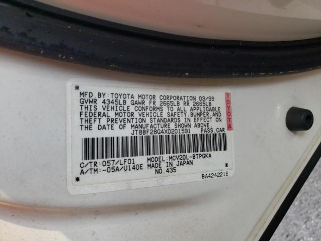 Photo 10 from auction – 1999 LEXUS ES 300 with VIN JT8BF28G4X0201591