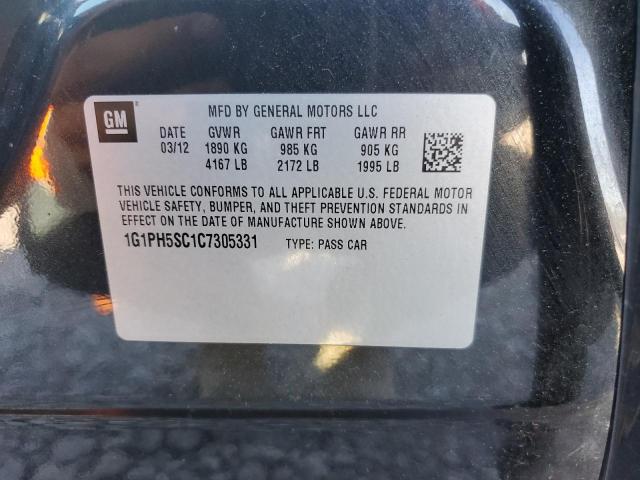 Photo 10 from auction – 2012 CHEVROLET CRUZE LTZ with VIN 1G1PH5SC1C7305331