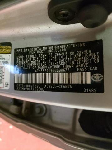Photo 10 from auction – 2005 TOYOTA CAMRY LE with VIN 4T1BE32K45U090677