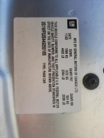 Photo 10 from auction – 2004 CHEVROLET IMPALA with VIN 2G1WF52E449250165