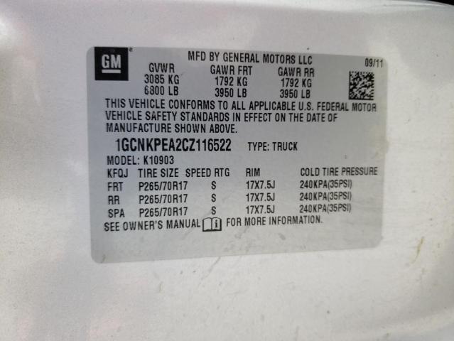 Photo 10 from auction – 2012 CHEVROLET SILVERADO with VIN 1GCNKPEA2CZ116522