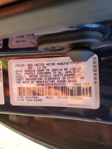 Photo 10 from auction – 2006 TOYOTA COROLLA CE with VIN 1NXBR32EX6Z623731