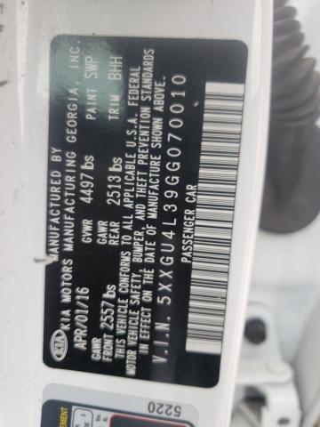 Photo 10 from auction – 2016 KIA OPTIMA EX with VIN 5XXGU4L39GG070010