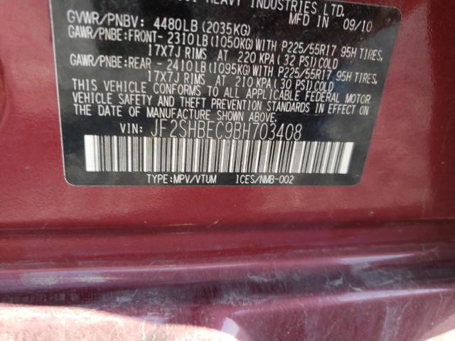 Photo 10 from auction – 2011 SUBARU FORESTER L with VIN JF2SHBEC9BH703408