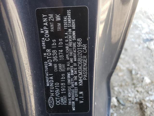 Photo 10 from auction – 2011 HYUNDAI ACCENT GL with VIN KMHCM3AC6BU201968
