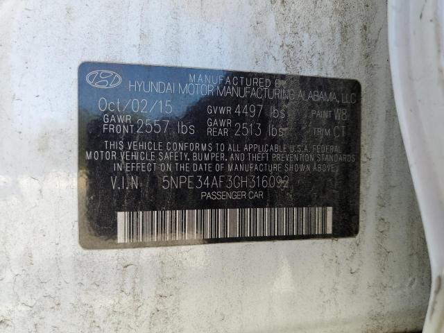 Photo 10 from auction – 2016 HYUNDAI SONATA SPO with VIN 5NPE34AF3GH316092