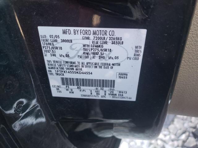 Photo 10 from auction – 2005 FORD F150 with VIN 1FTPX14555KD44554