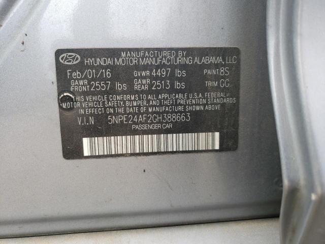 Photo 10 from auction – 2016 HYUNDAI SONATA SE with VIN 5NPE24AF2GH388663