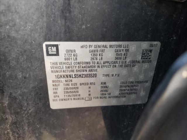 Photo 10 from auction – 2017 GMC ACADIA SLT with VIN 1GKKNNLS5HZ303520