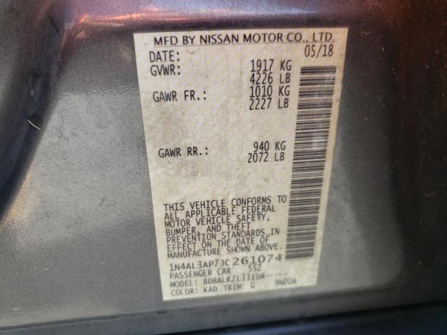 Photo 10 from auction – 2018 NISSAN ALTIMA 2.5 with VIN 1N4AL3AP7JC261074