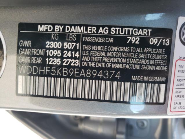 Photo 10 from auction – 2014 MERCEDES-BENZ E 350 with VIN WDDHF5KB9EA894374