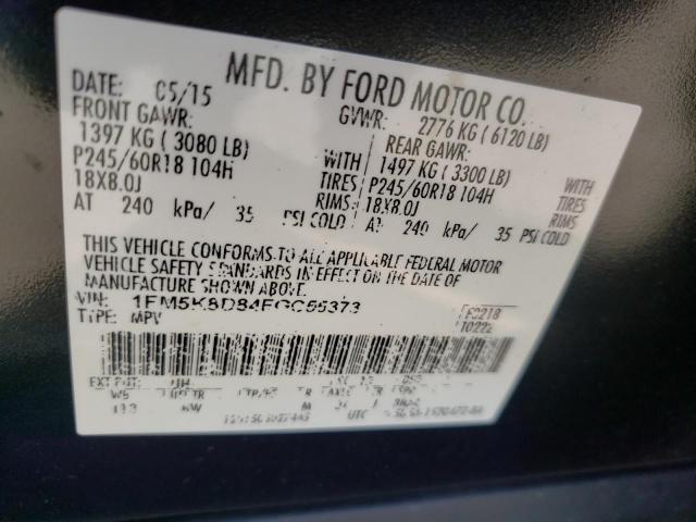 Photo 10 from auction – 2015 FORD EXPLORER X with VIN 1FM5K8D84FGC55373