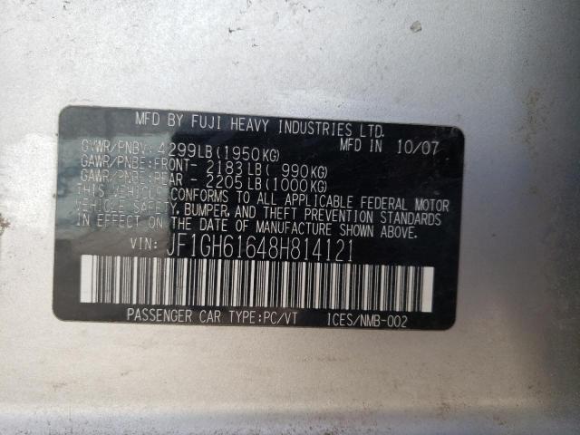 Photo 10 from auction – 2008 SUBARU IMPREZA 2. with VIN JF1GH61648H814121