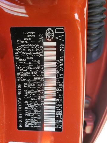Photo 10 from auction – 2013 TOYOTA COROLLA BA with VIN 2T1BU4EEXDC091041