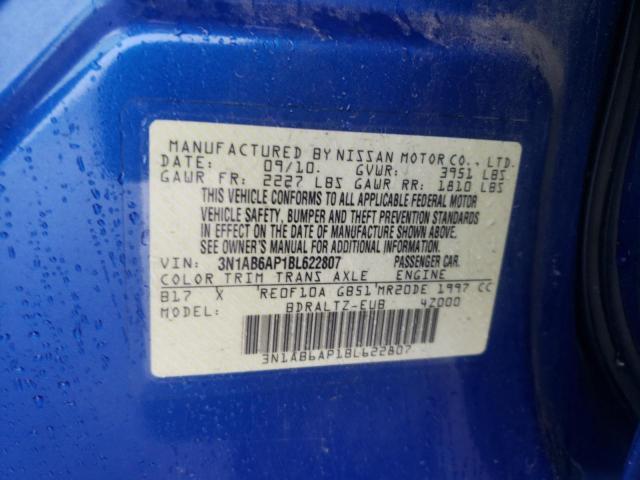 Photo 10 from auction – 2011 NISSAN SENTRA 2.0 with VIN 3N1AB6AP1BL622807