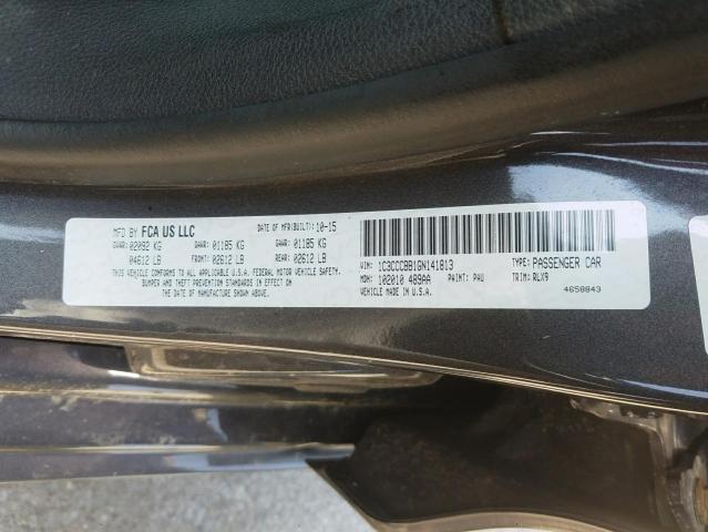Photo 10 from auction – 2016 CHRYSLER 200 S with VIN 1C3CCCBB1GN141813