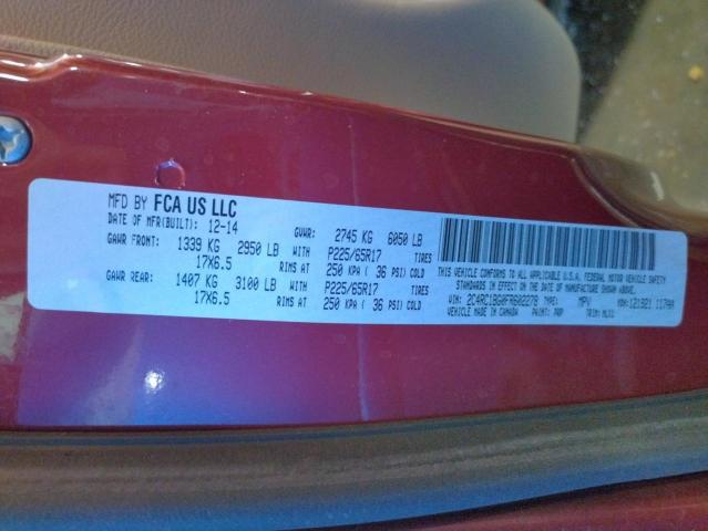 Photo 10 from auction – 2015 CHRYSLER TOWN & COU with VIN 2C4RC1BG0FR602278