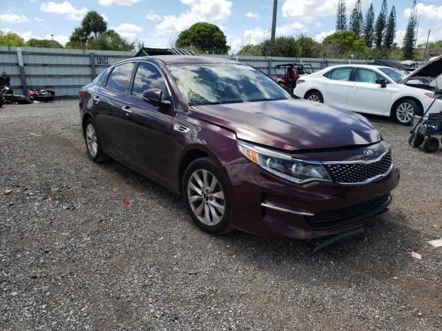 KIA OPTIMA EX 2016 with VIN 5XXGU4L32GG071399 - Photo from auction