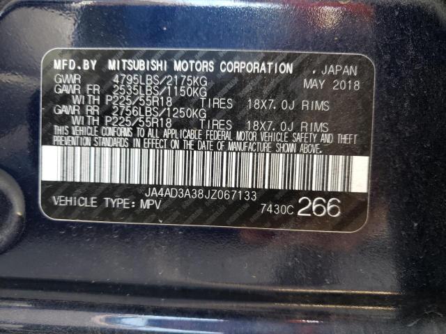 Photo 10 from auction – 2018 MITSUBISHI OUTLANDER with VIN JA4AD3A38JZ067133