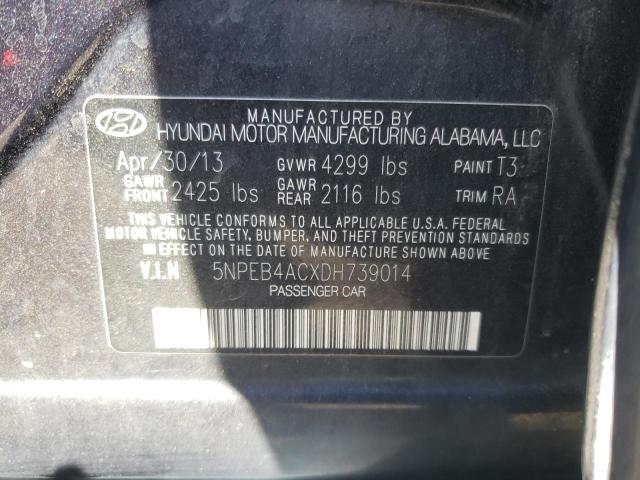 Photo 10 from auction – 2013 HYUNDAI SONATA GLS with VIN 5NPEB4ACXDH739014