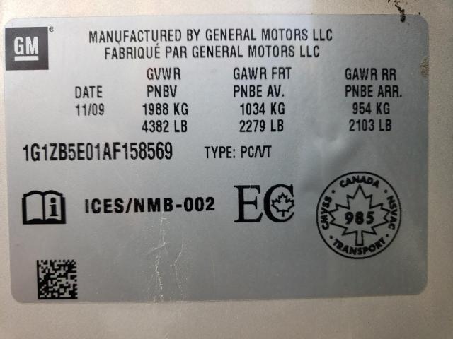 Photo 10 from auction – 2010 CHEVROLET MALIBU LS with VIN 1G1ZB5E01AF158569
