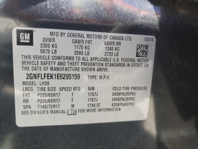 Photo 10 from auction – 2014 CHEVROLET EQUINOX LT with VIN 2GNFLFEK1E6295159