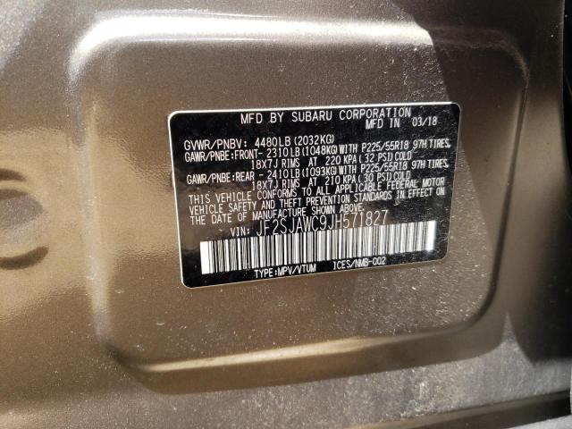 Photo 10 from auction – 2018 SUBARU FORESTER 2 with VIN JF2SJAWC9JH571827