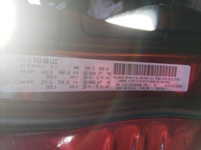 Photo 10 from auction – 2017 JEEP GRAND CHER with VIN 1C4RJFAG7HC874004