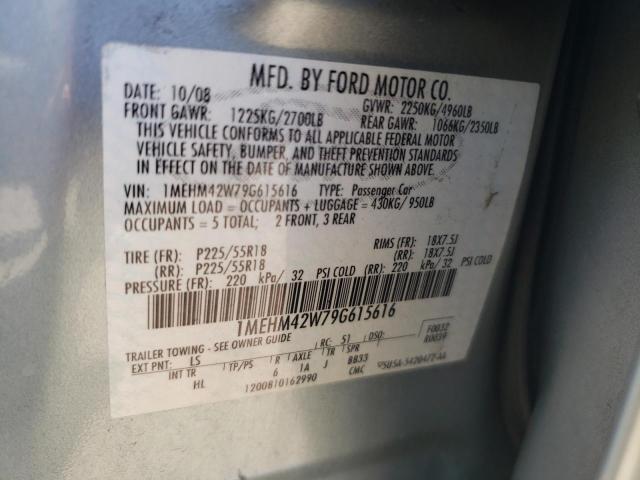 Photo 10 from auction – 2009 MERCURY SABLE PREM with VIN 1MEHM42W79G615616
