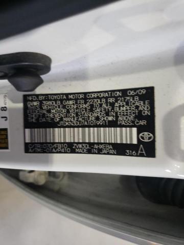 Photo 10 from auction – 2010 TOYOTA PRIUS with VIN JTDKN3DU7A1019911
